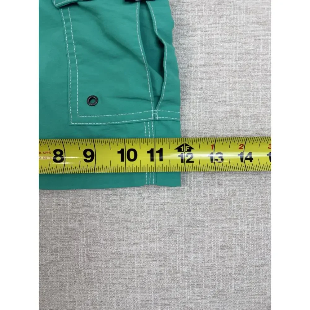 Cremieux Men’s Swim Trunks Medium Green Cargo Board Shorts Mesh Lined NWT